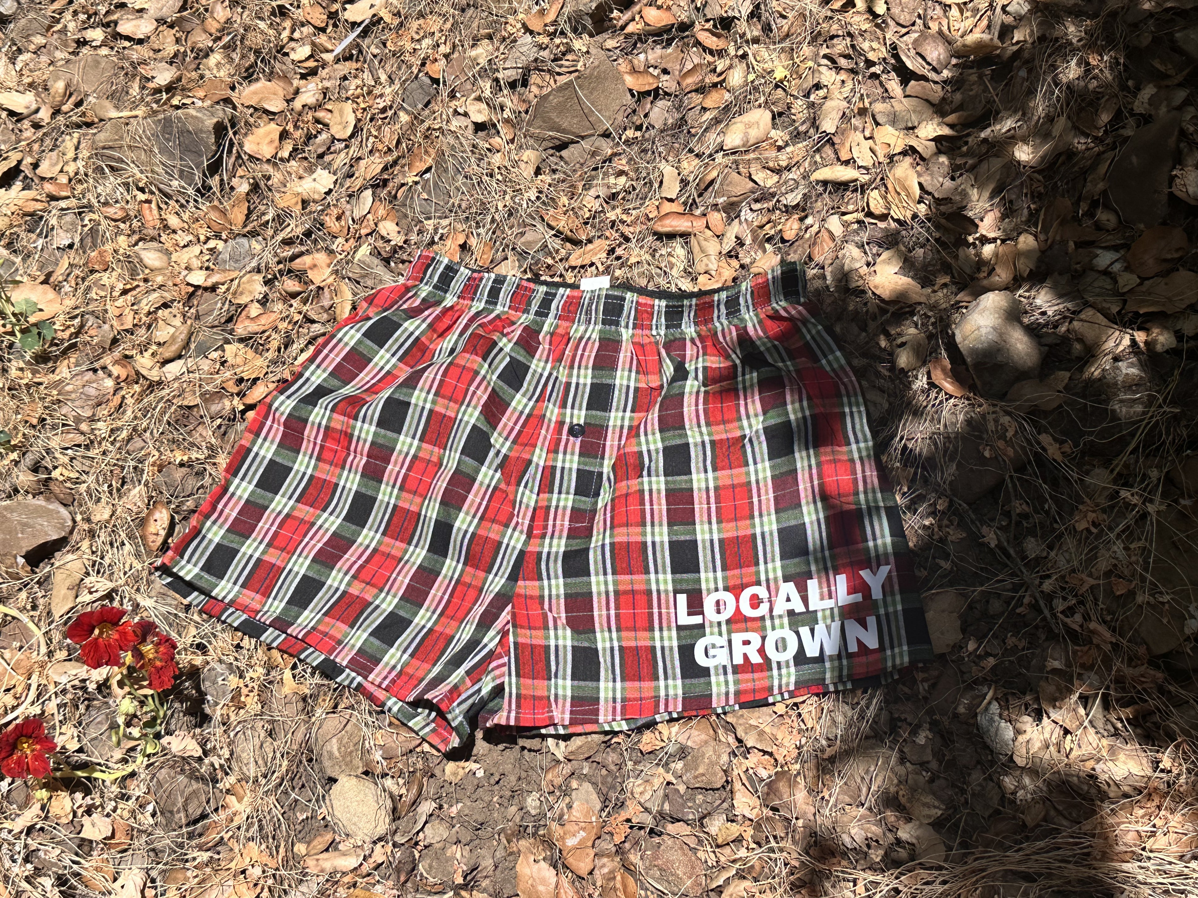 locally grown boxer shorts red